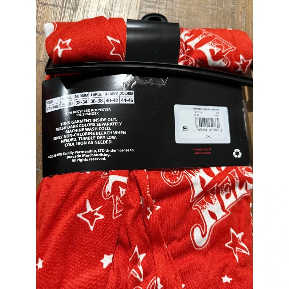 NEW Willie Nelson Mens Sleep Pants Pajama Bottoms 2XL Country Loungewear PJs XXL